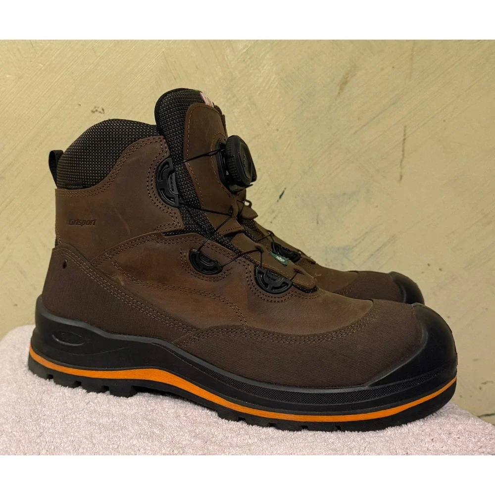 Grisport Master Con D3t Mens BOA Safety Work Boots Brown Leather Vibram 10.5